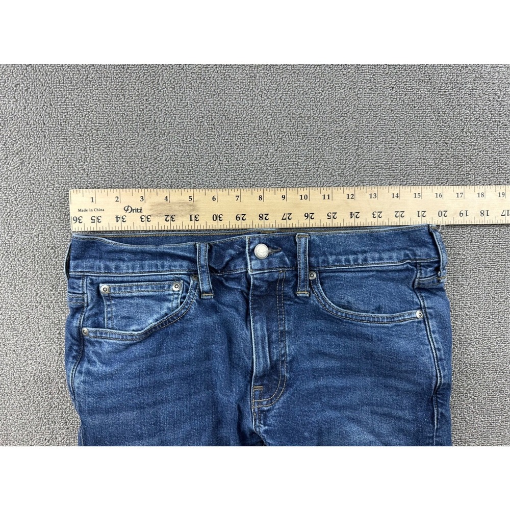 J.Crew 484 Jeans Men 30x34 Blue Slim Tapered Denim Cotton Blend Stretch 5-Pocket - Picture 7 of 14